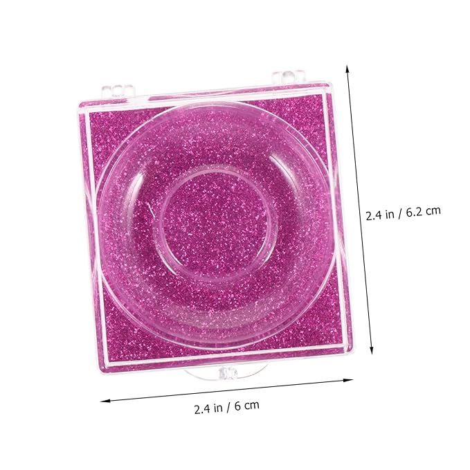 6pcs Square Glitter Eyelash Box Lash Tray Holder False Eyelash Case for Extensions