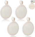 4 Pcs Natural Loofah Sponge Facial Scrub Pads Exfoliating Pads for Face Exfoliating Pads Scrubbers Facial Sponge Loofah for Women Men Bath Shower, Face That Gets You Clean