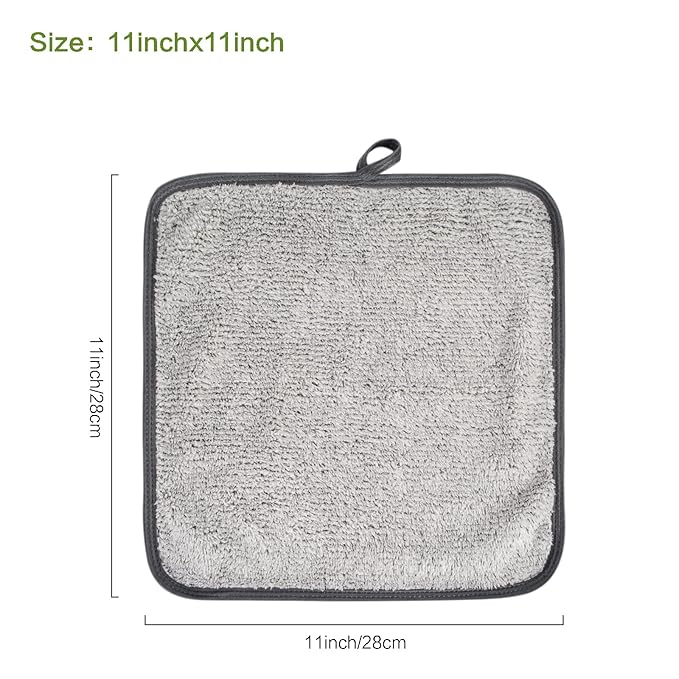 SUNLAND Microfiber Face Towels Reusable Makeup Remover Cloth Face Cloth Facial Washcloths for Bath 11Inchx11Inch 3 Pack