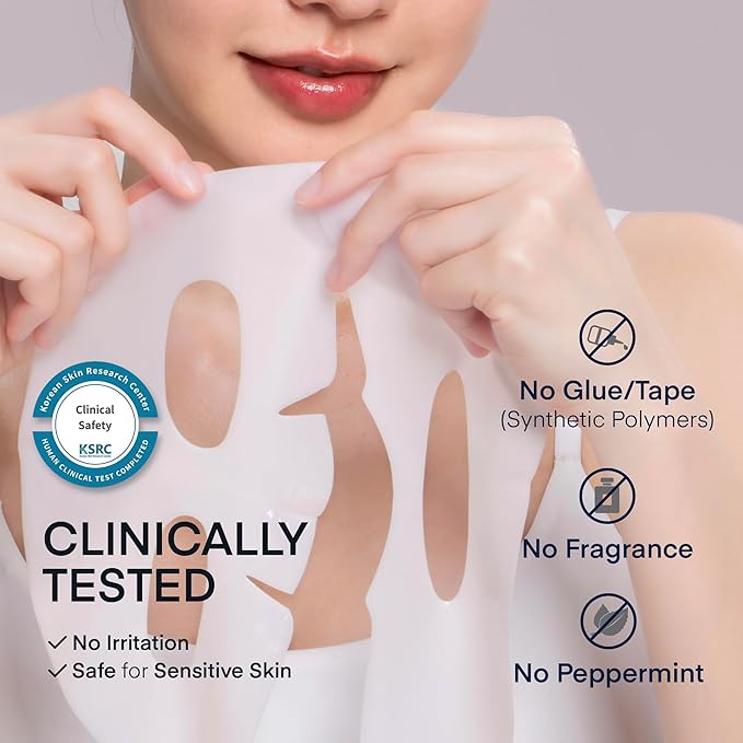 TEREZ & HONOR Korean Real Deep Bio Collagen Face Mask - 16 ea x 33g 100 Dalton Ultra Low Marine Collagen Overnight Hydrogel Masks for Glass Glow Skin, Hydration, Pore, Elasticity, Firming, Unscented