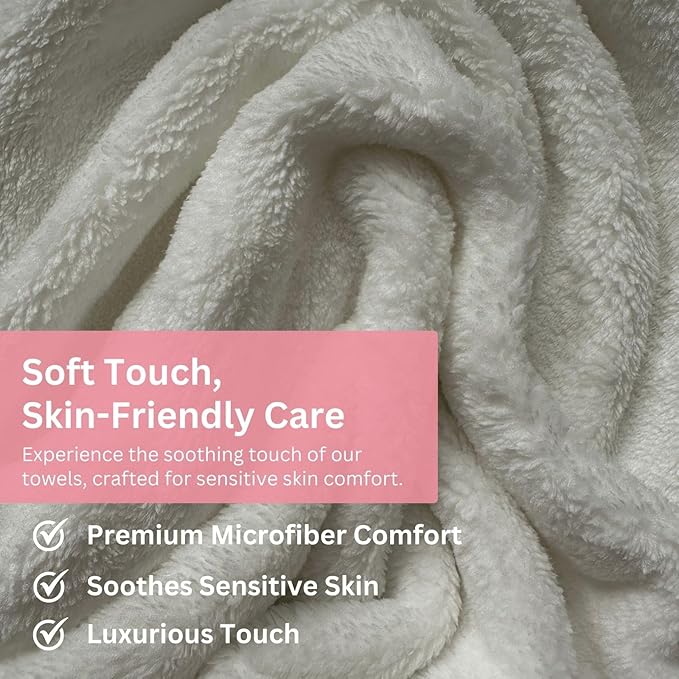 Efforest Facial Towels for Estheticians – Microfiber Soft Spa Towel for Skincare, Massage & Professional Use (White, Pack of 5)