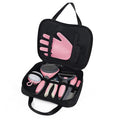 Wisedog Pet Grooming Kit - Nail Clipper Set, Dematting & Hair Removal Combs, Bath Brush, Mitts (Upgraded Pink)