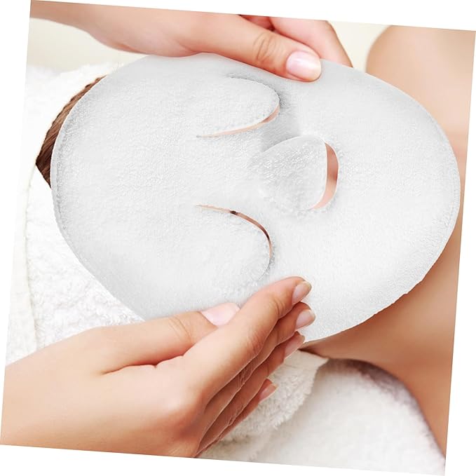 FRCOLOR 2pcs Moisturizing Spa Facial Towel Hot Compress Towel for Face Beauty Care