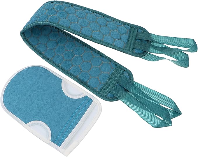 Exfoliating Back Scrubber Set 2pcs Long Bath Strap Gloves for Deep Cleansing Suitable for Skin Types Soft Touch