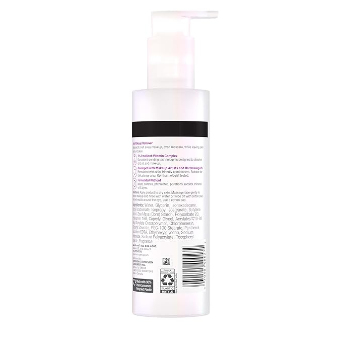 Neutrogena Makeup Melting Refreshing Jelly Cleanser, 7% Emollient-Vitamin Complex, Gentle Face & Eye Makeup Remover to Melt Stubborn Makeup, Cleanse & Condition Skin, Oil-Free, 6.3 fl. oz (Pack of 2)