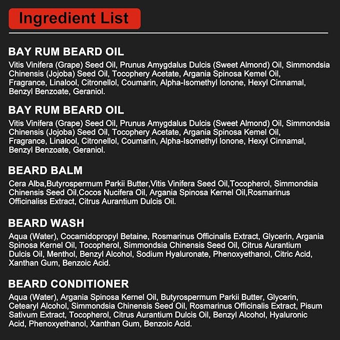 XIKEZAN Dad Birthday Gifts, Beard Care Kit with Bay Rum Beard Oils,Balm,Wash, Conditioner,Brush,Comb,Scissors,Valentines Fathers Mens Christmas Stocking Stuffers Gifts for Men Him Husband Boyfriend