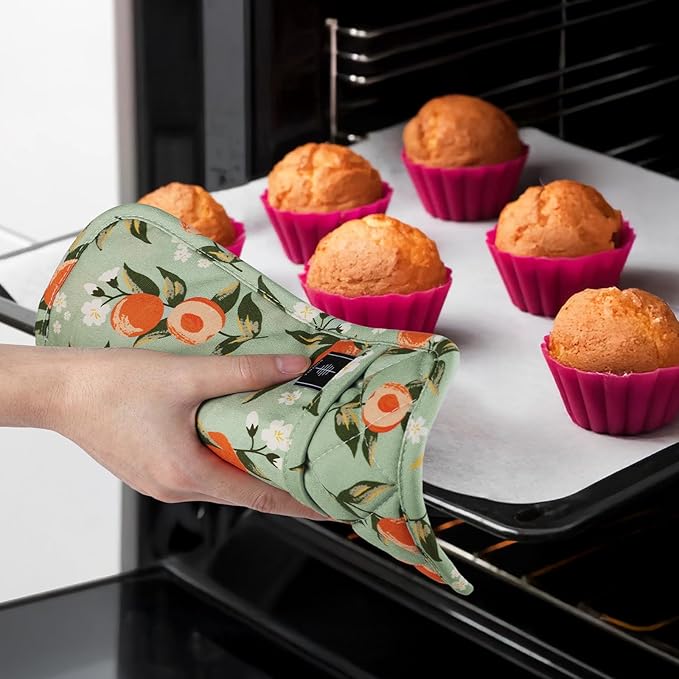 Pot Holders for Kitchen Heat Resistant Hot Pads for Countertops Oven Pot Holders Cotton Potholders for Kitchen Cooking Baking - 2PCS