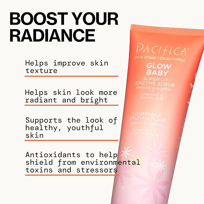 Pacifica, Scrub Enzyme Glow Baby Super Lit, 4 Fl Oz