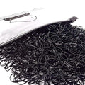 1500pcs Mini Hair Rubber Bands, Non-slip Rubber Hair Bands for Girls, Elastic Hair Ties(0.5 inch) Black