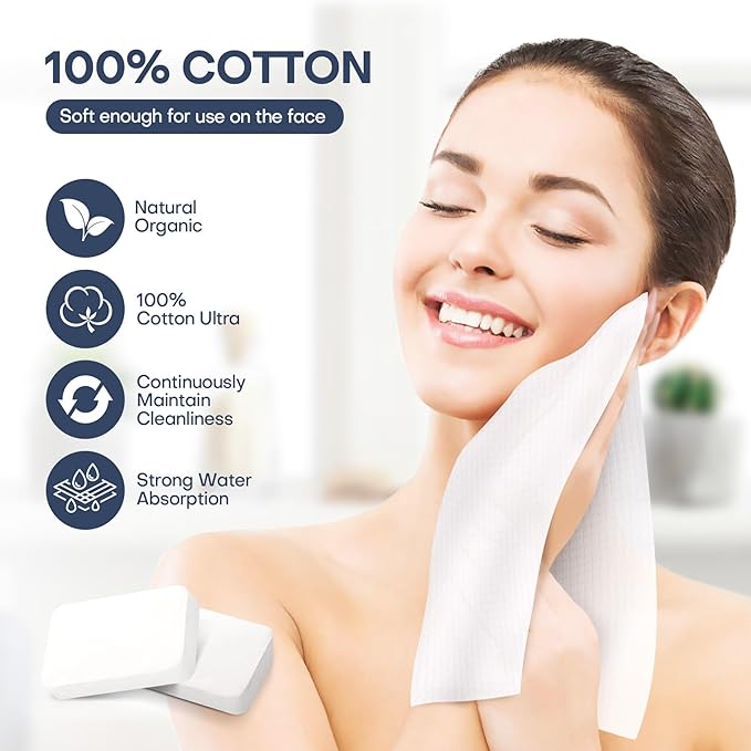 Disposable Face Towels 50 Count Compressed Towel Tablets 12×9 Inch Washcloths for Men Skincare Cleansing Hotel Stay Vacation Daily Use Gym Fitness Travel Essentials Outdoor Sports Cloths (Blue)