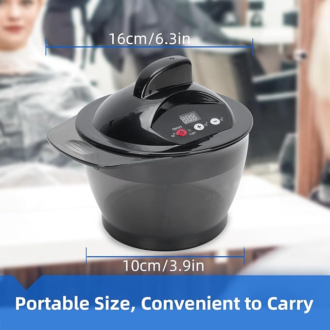 ZJchao Hair Dye Bowl, Electric Hair Color Mixing Bowl, Hair Salon Coloring Bowl, Automatic Barber Hair Dyeing Kit DIY Tools, USB Rechargeable Hair Dye DIY Blender, for Hair Salon Home Use