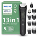 Norelco Philips All-in-One 3000 Series 13 in 1 Trimmer for Men, Beard Trimmer & Head Hair Clipper, Full Metal Self-Sharpening Blades & 8 Length Settings, MG3939/50