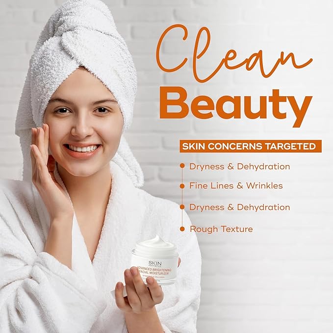 Vitamin C & Collagen Face Moisturizer - Anti-Aging, Hydrating, Fine Lines & Wrinkles, Brightening - Dermatologist Tested Korean Skincare - Clean Beauty, Cruelty-Free - Duo Pack