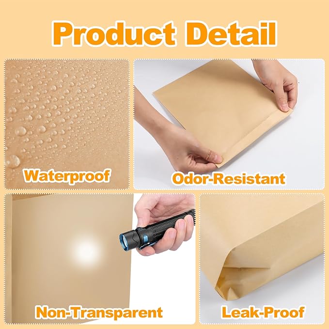 500 Pcs Waxed Sanitary Napkin Disposal Bags - Feminine Hygiene Liner Paper Bags 7.5'' x 10'' x 3.5'' Wax Lined for Bathroom, Commercial, Personal Restroom, Janitorial Dispenser