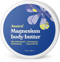 ASUTRA Magnesium Body Butter Lotion, 6.76 oz, Soothing Shea Butter & Almond Oil Moisturizer, Premium-Quality Magnesium, Lemongrass Essential Oil