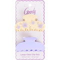 Goody SlideProof Large Claw Clips, Stylish, Secure Grip Hair Clips, Styling Accessories for All Occasions and All Hair Types, Gifts for Women & Girls, White Flowers and Blue, 2 Ct