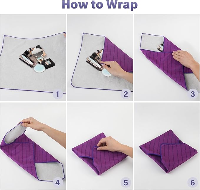 Walking Way Self-Adhesive Magic Cloth Makeup Bag, Lazy Organizer, Multipurpose Lens Wrap, Tech Case, No Zipper, Lightweight, Compact, Stylish Protective Layer for Cosmetics, DSLR, Travel Essentials