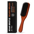 Mens Beard Brush with Handle – Soft Boar Bristle Beard Brush for Men, 9" Wooden Design for Beards, Mustaches & Slick Back Hair – Comfortable Grip, Styling Control, for Daily Grooming & Barbershop Use