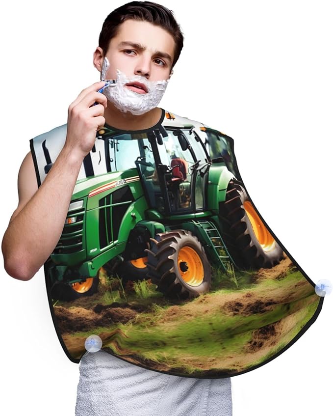 Magic Mushrooms Print Beard Bib Shaving Apron, Beard Hair Trimming Cape Gift For Dad
