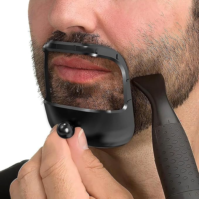 Men's Beard Shaper Beard Grooming Tools Mustache Grooming Tool Beard Shaving Template Beard Shaper Styling Tool Beard Shaping Styling Template Face Hair Styling Templates Beard Shaping Tool for Men
