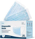 WECARE Disposable Face Mask Individually Wrapped - 50 Pack, Printed Masks - 3 Ply