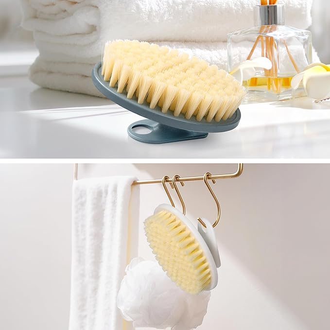 INNERNEED PP Shower Brush Body Exfoliating Scrubber, for Deep Clean Body Wash, Cellulite Treatment, Lymphatic Drainage and Blood Circulation Improvement (Pack of 2)