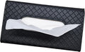 Car Sun Visor Tissue Holder, Car Napkin Holder, Premium PU Leather, Mask Holder for Sun Visor Vehicle, with Tissue Refill, Black