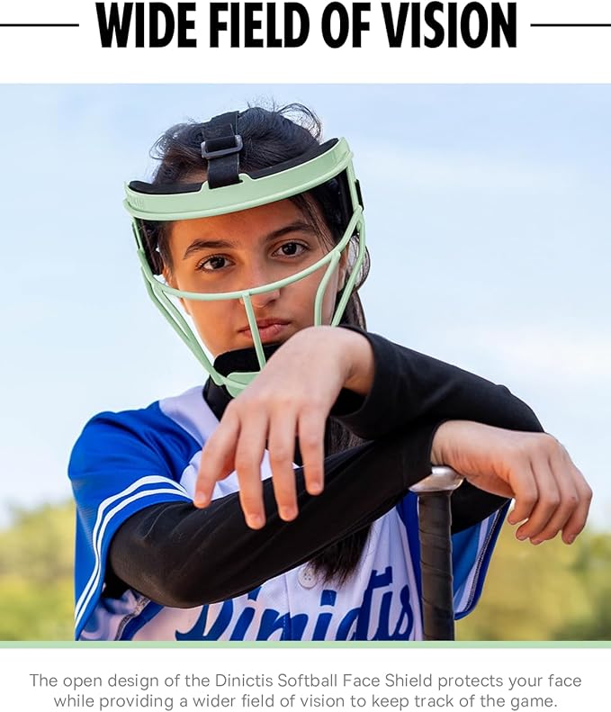 Dinictis Softball Face Mask, Lightweight, Comfortable, with Wide Field Vision, Durable and Safe Face Guards, Premium Protective Softball Fielder's Mask