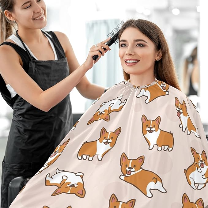 visesunny Professional Barber Cape Polyester Hair Cutting Salon Cape Apron Anti-Static Beard Bib Grooming Apron