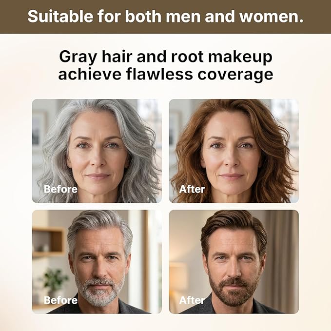 Karseell Hair Dye with Comb Applicator, Maca essence 6-IN-1 Ammonia Free No Mix Hair Color for 100 Percent Gray Coverage Hair Dye, 80ml-Brown