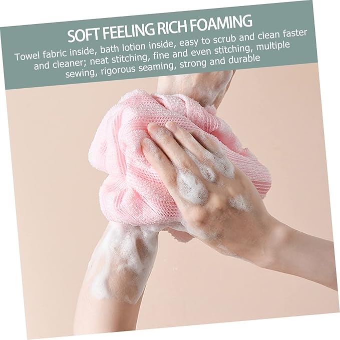Portable Exfoliating Back Scrubber Strap Dual-Sided Bath Wash Cloth for Deep Cleansing and Relaxation Eco-Friendly Material Travel-Friendly Design for Home Use Go Bathing