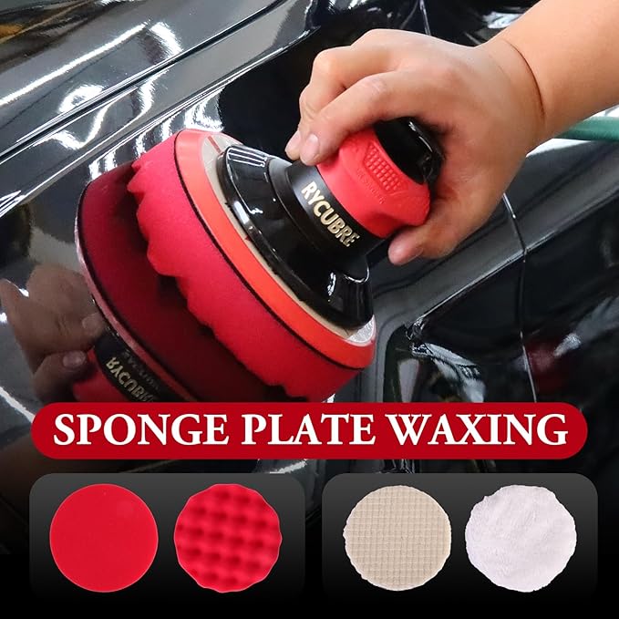 Air Sander with vacuum – 6 Inch DA Palm Sander for auto body, High-Speed Random Orbital Pneumatic Sander for Woodworking & Auto Polishing (including 12 sandpaper + accessories)