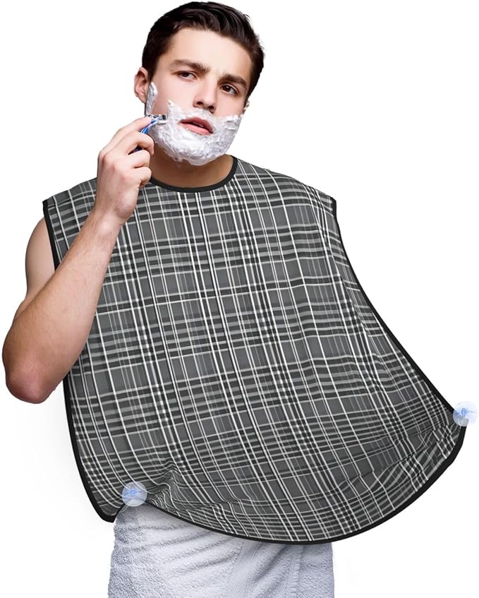 Flag Of Georgia Print Beard Bib Shaving Apron, Beard Hair Trimming Cape Gift For Dad