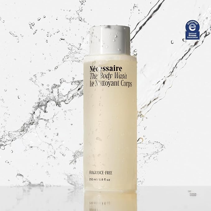 Nécessaire The Body Wash Fragrance-Free - Multi-Oil Shower Gel Body Wash for Women + Men. Non-Comedogenic + Hypoallergenic for Sensitive Skin with Niacinamide.. 250 ml / 8.4 fl oz