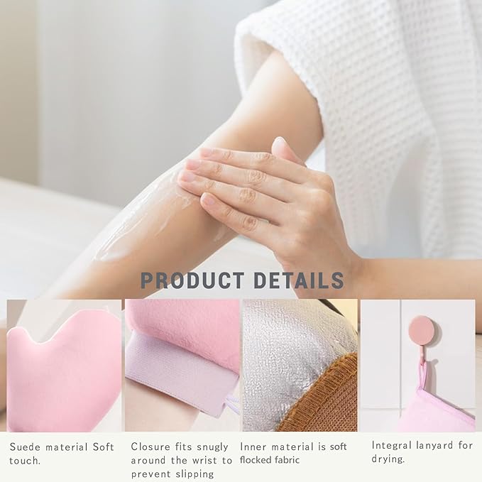 Tanning Mitt and Self Tanner Back Applicator, Different Sized Self Tanning Kit, Tanning Glove Self Tan Back Applicator for Lotion Mousse Sunless Face Skin Body Beauty Women Men (black)