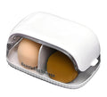 Beauty Blender Holder, Makeup Sponge Holder with Lid, Beauty Blender Organizer, Makeup Sponge Case for Countertop (White Lid)