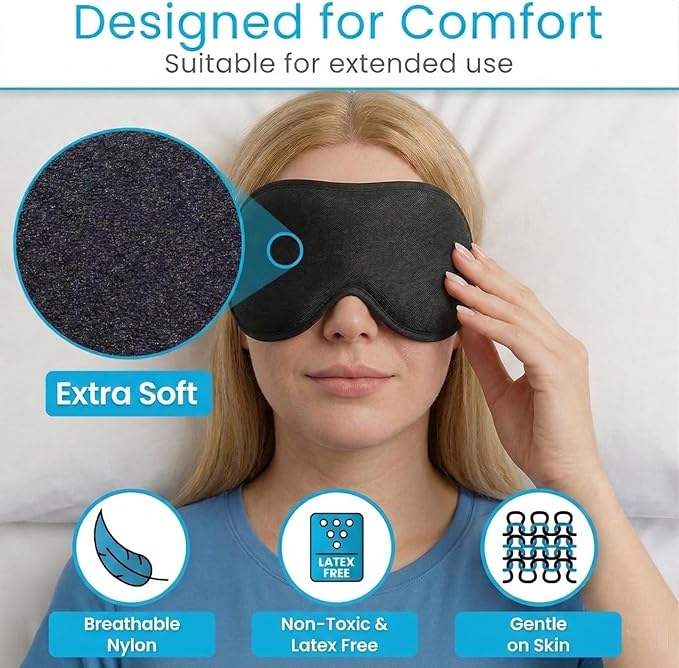 Arctic Flex Cooling Eye Mask - Gel Cold Compress for Migraine, Puffy Eyes, Sleeping, Headaches - Heated Eye Mask for Women & Men - Hot & Cold Therapy - After Surgery Ice Treatment, Reusable, Freezable