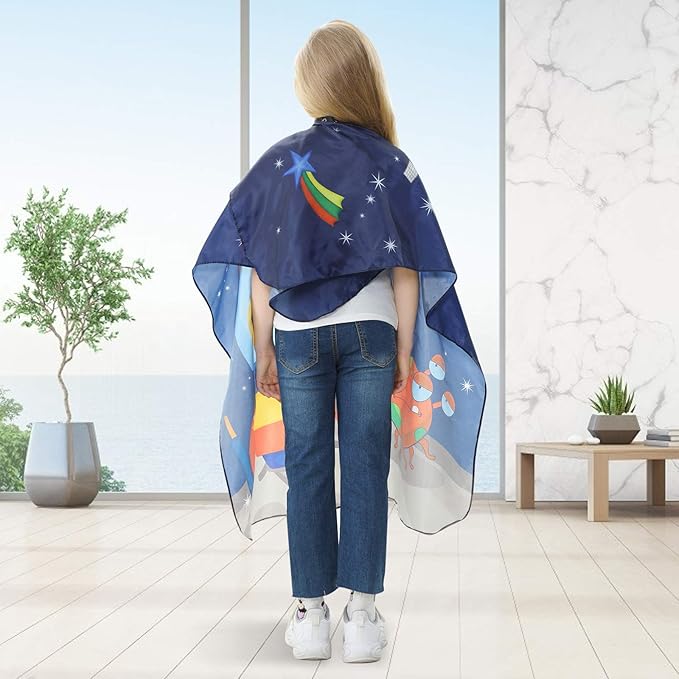 Kids Barber Cape - Professional Hair Cutting Cape,Salon Capes for Hair Stylist Shampoo Haircut Cape Barber Supplies