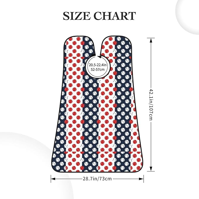 Men's Shaving Accessory Baseball American Flag, Waterproof Beard Apron with Hair Catcher & Suction Cups