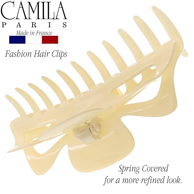 Camila Paris CP3503 French Large Hair Clips for Women Thick Hair for Long Curly Wavy Hair, Girls Hair Claw Clip, Durable Styling Big Claw Clip for Thick Hair, Strong Hold No Slip Grip, Made in France