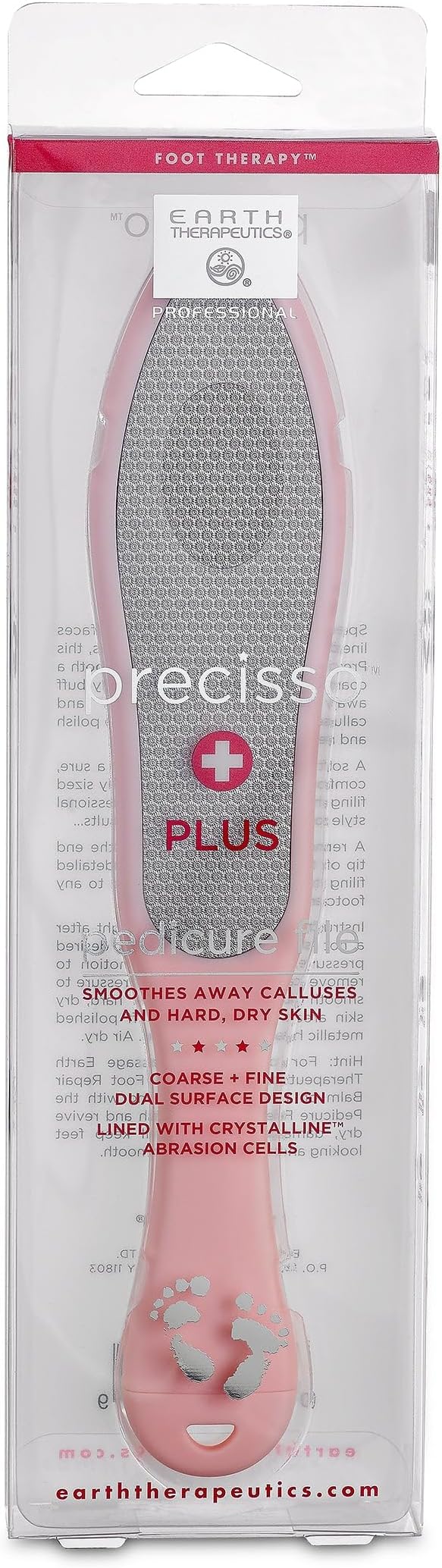 Earth Therapeutics Precisso Plus Foot File - Pink