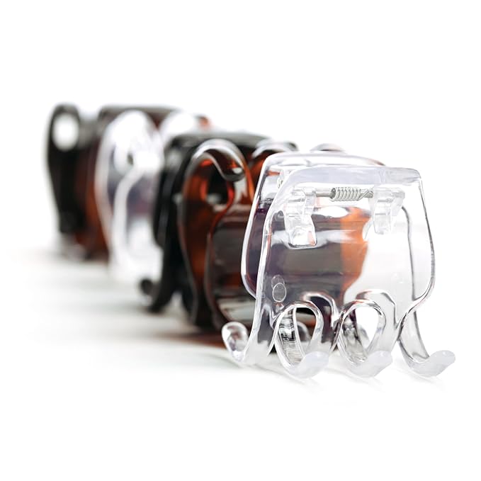 Goody Classic Claw Hair Clips - 6-Count, Clear, Brown and Black - 1/2 Claw Will Gently Keep Hair Secured In Place with a Long Lasting Hold, color may vary