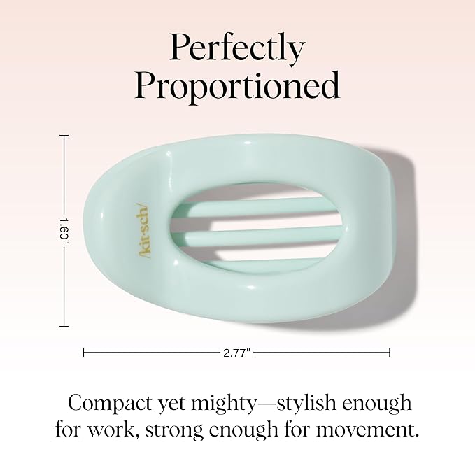 Kitsch Small Flat Claw Clips for Women - Stylish Flat Hair Clips, Strong Hold for Thick & Fine Hair | Non-Slip for Secure, Comfortable All-Day Wear | Ideal Gifts for Women - Sage Leaf