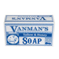 VanMan Beef Tallow and Honey Bar Soap – Pure Grass-Fed Beef Tallow for Skin with Organic Madagascar Vanilla Beans, Raw Honey & Distilled Water, Hydrating & Nourishing, Vanilla Scent, 3.8oz - 1 Pack
