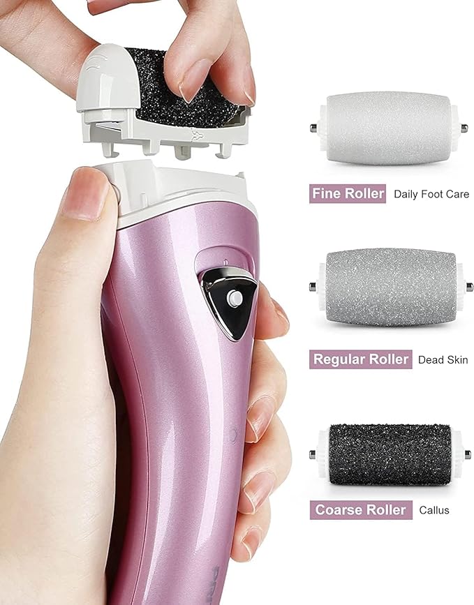 Electric Feet Callus Removers Rechargeable,Portable Electronic Foot File Pedicure Tools, Electric Callus Remover Kit,Professional Pedi Feet Care Perfect for Dead,Hard Cracked Dry Skin