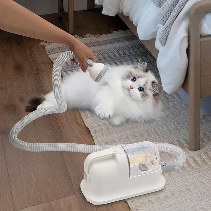 Pet Grooming Clippers Kit, Pet Grooming Vacuum with Accessory Storage Bag, Pet Grooming Complete Set for Shedding, 11800pa Pet Hair Cat Razor Claw Fur Trimmer for Dogs and Other Small Pet at Home