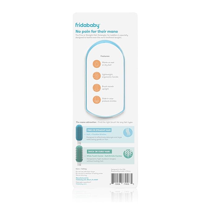 Frida Baby Fine or Straight Hair Detangling Kids Brush by,(Pack of 12)