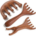 Wooden Scalp Massager, Foot Massage Tool, Scalp Massager Hair Growth - Sandalwood