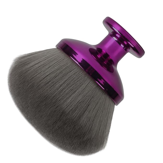 Extra Large Body Makeup Brush for Self Tanner, 90mm 3.6in Kabuki Self Tan Applicator for Face,Leg and Body,Bronzer,Tanning Mousse,Lotion and Foundation,Vegan Bristles with Drawstring Bag,Purple