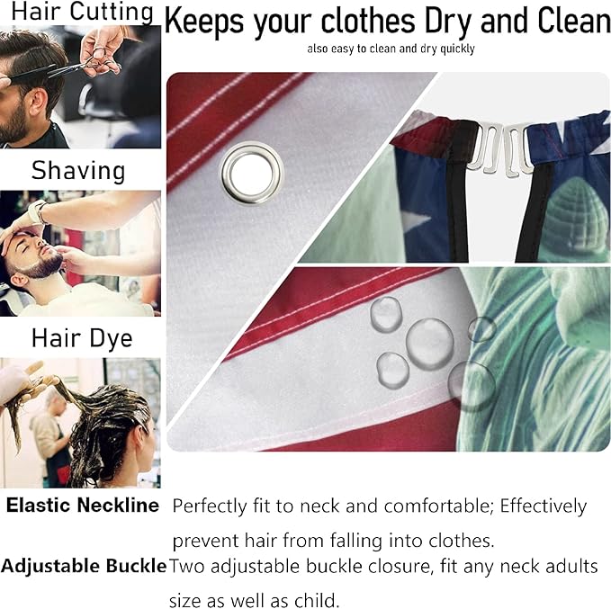 visesunny Professional Barber Cape Polyester Hair Cutting Salon Cape Apron Anti-Static Beard Bib Grooming Apron